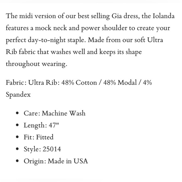 MICHAEL STARS NWOT LOLANDA POWER SHOULDER MIDI DRESS - Picture 5 of 5